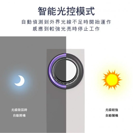 KINYO 光控吸入捕蚊燈 - 黑色