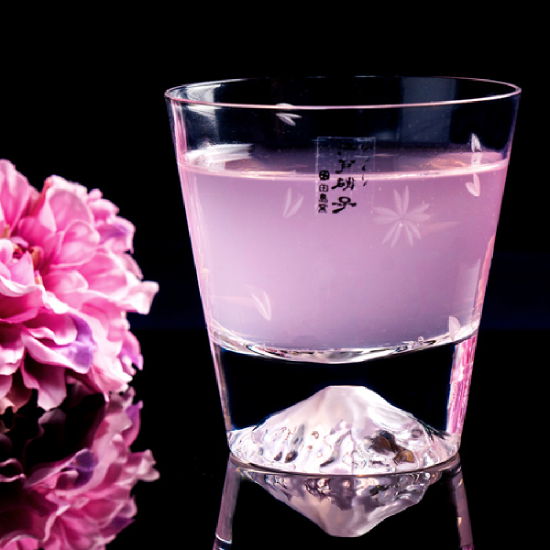 【田島硝子】富士山杯 櫻花限量款 威士忌杯 隨飲料變色 酒杯