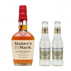 Whiskey Ginger 調酒組合 - 美格波本威士忌 + 芬味樹 任一口味薑汁汽水2瓶